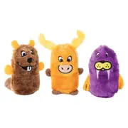 Zippypaws Squeakie Buddies Beaver Moose And Walrus