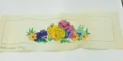 Hand Painted Needlepoint Pattern Canvas Frogs Patti Mann 7479 Flowers Panel
