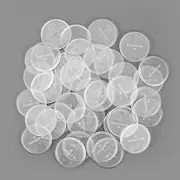 100PCS Miniature Bases with 120PCS Adhesive, 32mm/1.26inch Clear Round Plastic Model Bases for Gaming Miniatures or Wargames Boardgaming Table Games