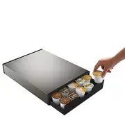 NEW NIB Mind Reader "Tinny" 35 Capacity Metal Coffee Pod Drawer Silver/Black