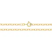 Girls 9ct Gold 1.5mm Diamond Cut Hollow Belcher Chain Necklace