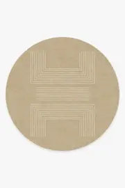 245' Round | Machine Washable Runner Rug | Kid & Pet Friendly | Indoor Rug | Valencia Natural Tufted Rug | Ruggable