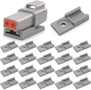 JRready ST6354 Deutsch Circular Connectors Accessories Kit,20 pcs Mounting Clips for Deutsch DTM, DTP, DT DTHD Series Size 2/3/4/6/12 Pin Connector with Work in Car Connector Accessory