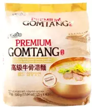 Paldo Premium Gomtang Instant Beef Noodles 4.41 oz x 4 Packs (Pack of 3)~10/2025