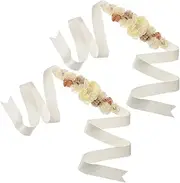 CIMAXIC Pregnancy Sash Belt Floral Belly Band for Maternity Party Dad to Be Sash Adjustable Waist Flower Belt