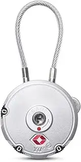 [MASTERDUAN] Luggage Locks TSA Approved,Mini Locks Combination Travel Locks 3 Digit Padlock with Zinc Alloy Shell for Travel Suitcase Gym Locker Backpack (Silver)