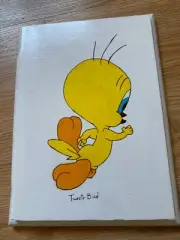 TWEETY BIRD WOOD PLAQUE . CAN BE HUNG ON WALL