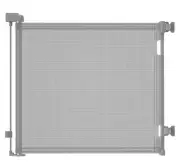 Retractable Baby Gate Mesh Baby Gate or Mesh Dog Gate 33" Tall, 55" Wide Grey