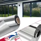 silvery OUT WINDOW FILM PET One Way Mirror UV Block Privacy 100x300cm Home
