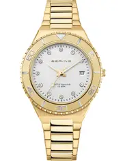 Bering 18936-734 White Dial Gold Stainless Steel Womens Watch