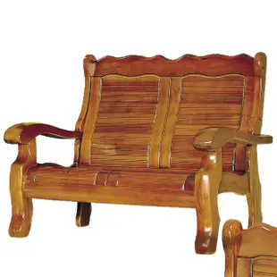 【Hampton 漢汀堡】巴恩斯南洋檜木實木雙人椅(木沙發/木椅/實木椅)