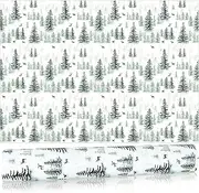 Whaline 10 Sheets Christmas Drawer Liners Watercolor Xmas Tree Scented Shelf Liners Non Adhesive Fragrant Drawer Paper Liners for Home Drawer Dresser Shelf Closet Cabinet, 19.5 x 14 Inch