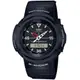 【CASIO 】G-SHOCK 超人氣經典復刻休閒雙顯錶-黑X白刻(AW-500E-1E)