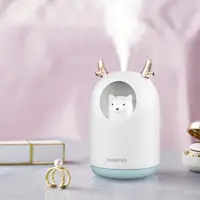 在飛比找PChome24h購物優惠-HUMIDIFIER 萌熊霧化精油水氧機 七彩夜燈加濕器 香