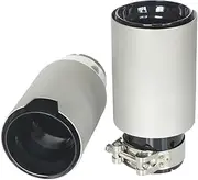 2pcs Stainless Steel Car Muffler Exhaust End Tips 2.5'' In 3.5'' Out Compatible For BMW 3 Series F30 F31 Sedan 2012