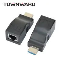 在飛比找momo購物網優惠-【TOWNWARD 大城科技】HDMI網路延長器 30M(R