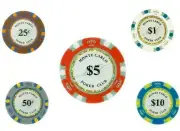 CASH GAME Monte Carlo Poker Chips Bulk - Perfect Breakout for .25/.50 Blinds NEW