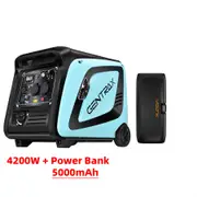 GENTRAX GTX4200 Portable Inverter Generator 4.2kW Max 3.5kW Rated + VoltX 5000mAh Power Bank