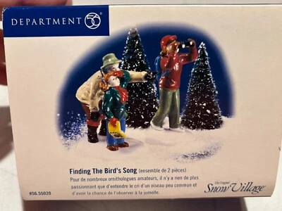 Department 56 Snow Village Finding the Bird's Sing 55020 New RARE