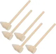 HOMSFOU 5pcs Wooden Hammer for Safe Materials for Building Blocks Archaeology Role Playing Zhou Ceremony Durable Skill Enhancing Wooden Pounding Mallets