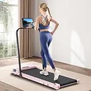 [Black Lord] Treadmill Electric Foldable Walking Pad SL9-H Home Office Gym Exercise 2.4HP Fitness Equipment Under Desk, Bluetooth APP Control & Remote Control, Cardio Aerobic Trainer for Jog Run,Pink