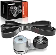 A-Premium Serpentine Belt Kit Replacement for Ford Mustang 1981-1985 Mercury Capri 1982-1985 Lincoln Mark VII, 4.2L 5.0L V8 Gas OHV