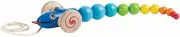 NEW IN BOX PlanToys Pull-Along Colourful Wood Wooden Snake 40cm