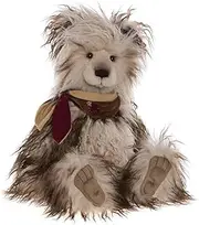[Charlie Bears] Roslyn 2023 Long Haired Light Brown Teddy Bear Plush with Scarf Cuddle Trained