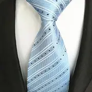 Tie Light Blue Stripe tie Man Business Suit Necktie,