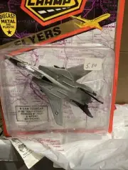 F-14A Tomcat Jet ~Road Champs Die Cast Flyers~ New On Card 1996 “Jolly Rogers”
