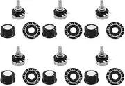 6X Rotary Carbon Potentiometer with Diameter with Knob, RV24YN 20S B103 10K Ohm