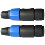 2pack p pole conductor speakon compatible speaker cable extension jack connector