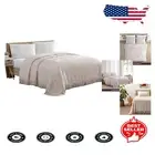 -Round King Size Blush Medallion Chenille Bedspread - Machine Washable