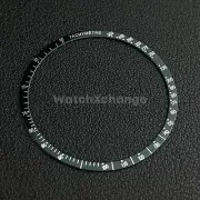 Black/Green Flat Aluminium Watch Bezel Insert 38.5mm for VK63 Quartz Watches