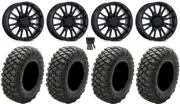 MSA ThunderLips 15" Wheels Black 30" Crawler XR Tires Polaris Ranger XP 9/1K