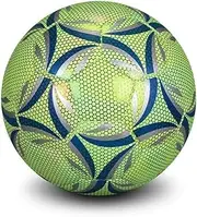 Lyaciomn Luminous Size 4 Soccer Ball Reflective Football Dazzling Glow in The Dark Training and Game Ball Long-Lasting Brightness