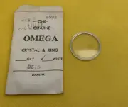 Omega Crystal 25.8 Deville White Tension Ring. Engraved. NOS