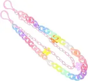 [DEARMAMY] Hip Hop Pants Chain Detachable Rainbow Links Punk Style For Men And Women For Parties Waist Chain For Jeans Skirts Backpacks