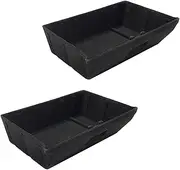 WsLe 2PCS Compatible with 2021 Tesla Model Y Under Seat Storage Box High Capacity Organizer Felt Cloth Drawer Holder Car Accessories