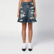 [Marc Jacobs] Washed denim skirt with worn details 26 Blue