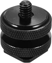 Camera Hot Shoe Adapter - Flash Hot Shoe Adapter | Metal Tripod Screw Adapter | Twin Screw 1/4 Action Camera Hot Shoe Mount | Photography Tripod Screw Converter for Field Monitor