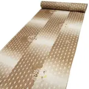 Silk Long Coat with Floral Bird Pattern, Untailored, Size 5.8m+,