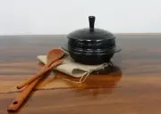 Korean Traditional Cast Iron Mini Rice Pot Cooking Stone Bowl Dolsot