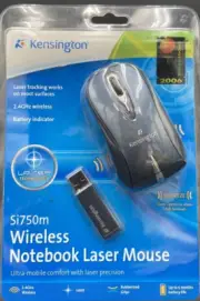 Kensington Si650m Wireless Notebook Laser Precision Mouse Comfort USB Mac NEW