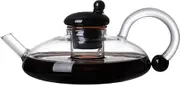 Magnetic Glass Teapot - Travel Friendly Tea Maker, Durable Stainless Steel Infuser | Multifunctional Teapot with Ergonomic Handle, Heat Resistant Blooming Teas Glass Kettle for Indoor, Home