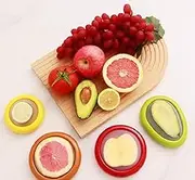Vegetable and Fruit Storage Containers for Fridge 4 Pcs, Vegetable Crisper Makes Food Stays Fresh Longer ，Reusable Refrigerator Storage Containers ，Ideal for Garlic, Onions, Lemons, and Potatoe