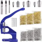 3007Pcs Hand Press Grommet Machine 3 Dies Heavy Duty Eyelet Hole Punch Tool Kit