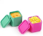 2pc Salad Dressing Container, 118ml Dipping Sauce Container for Lunch Box Silicone Dipping Containers Leakproof Seasoning Containers Sauce Cups with Lids for School Lunch Picnic Trips (Pink, Green)