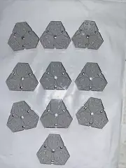 Lot Of 10 LEGO Part # 27255 gray HEXAGONAL WITH PIN HOLE Flat Rate Shipping.