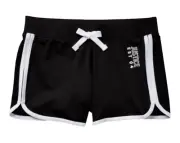 Justice Girls Dolphin Shorts Black Size 16/18 Plus Lightweight Logo